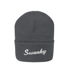 Swagger Cult Charcoal Gray Knit Swanky Beanie